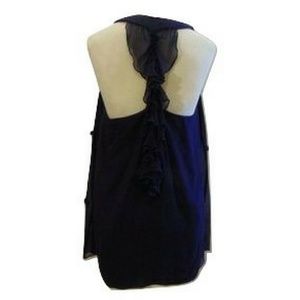 Badgley Mischka Collection silk T back top Sz M